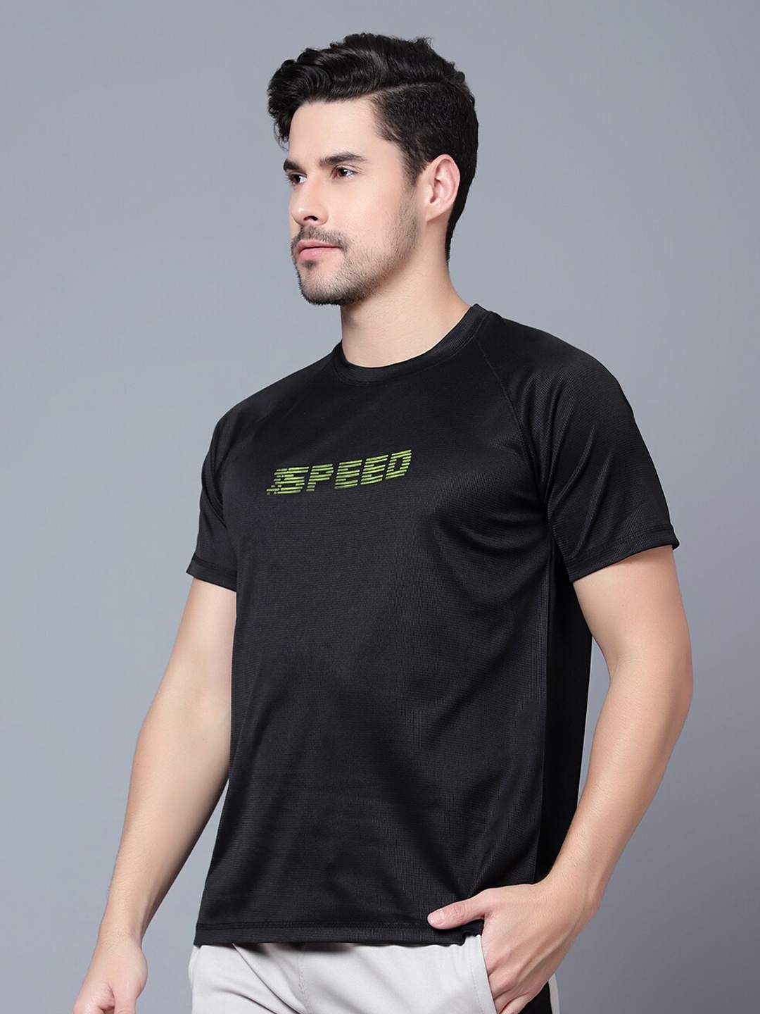 

Shiv Naresh Typography Printed Moisture Wicking 3D Chassis T-shirt, Black