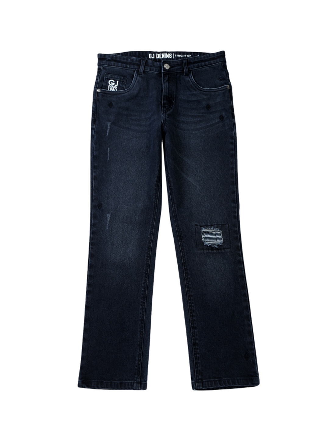 

Gini and Jony Boys Mildly Distressed Denim Jeans, Navy blue