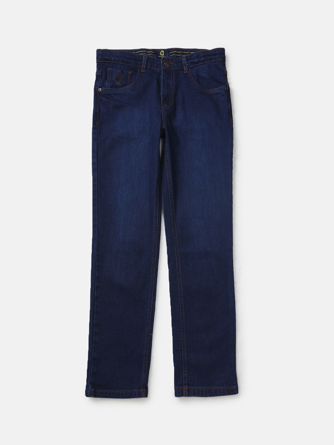 

Gini and Jony Boys Mid Rise Straight Fit Cotton Jeans, Navy blue
