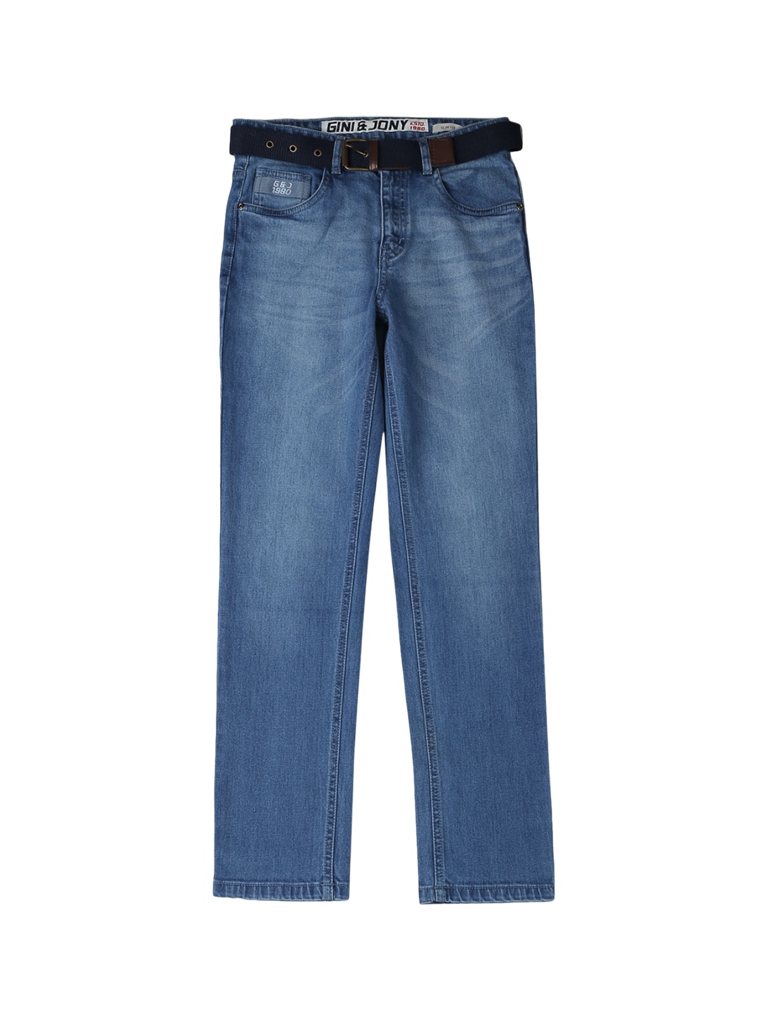 

Gini and Jony Boys Clean Look Mid Rise Denim Jeans, Blue