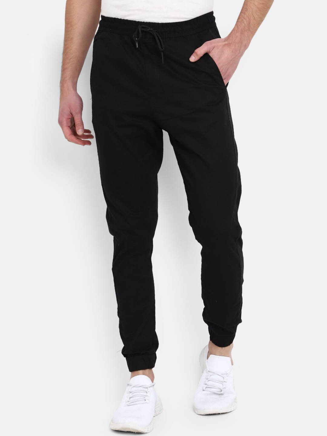 

V-Mart Men Cotton Jogger, Black
