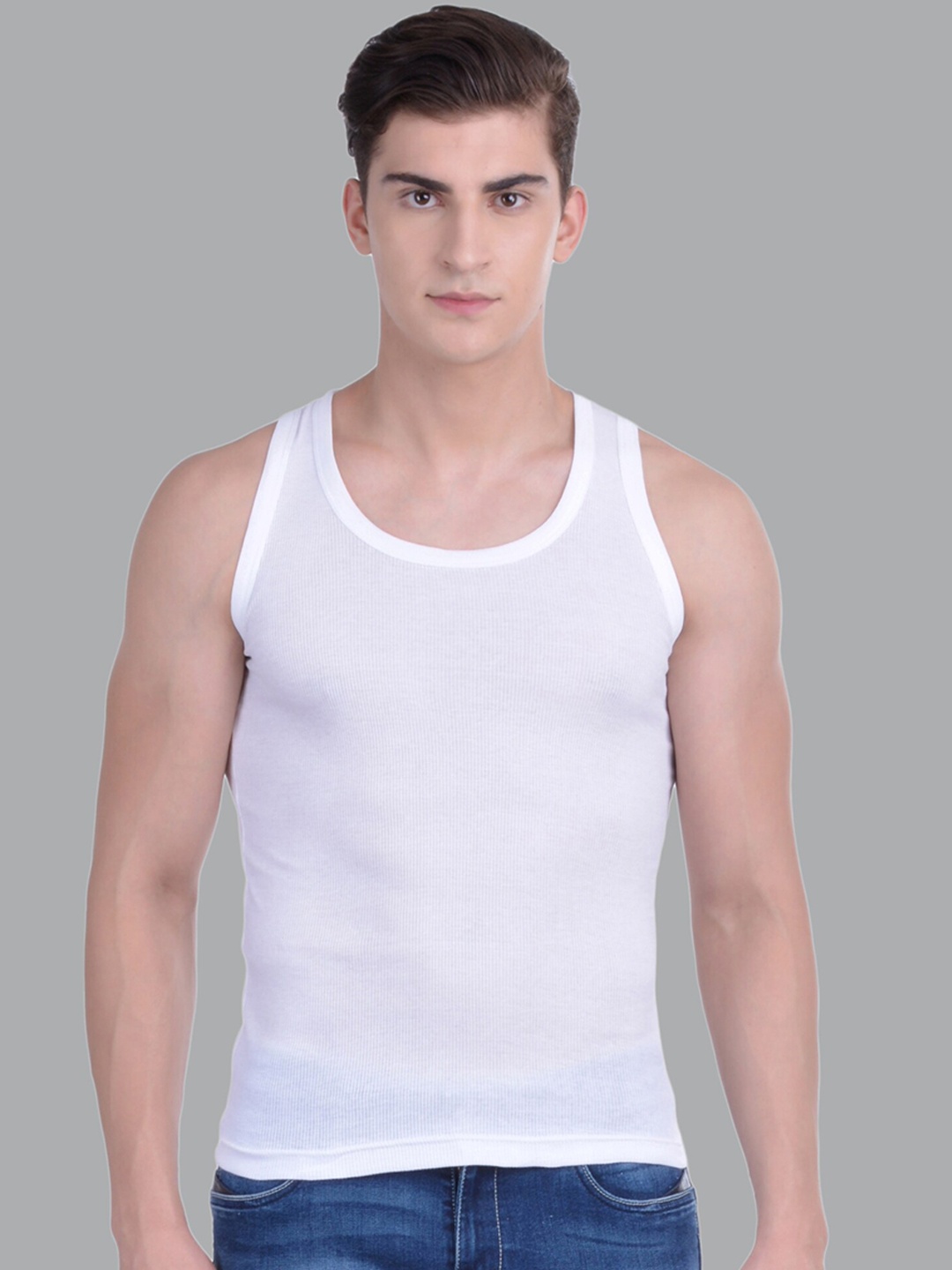 

Force NXT Men Pack Of 3 Cotton Premium Innerwear Vests, White