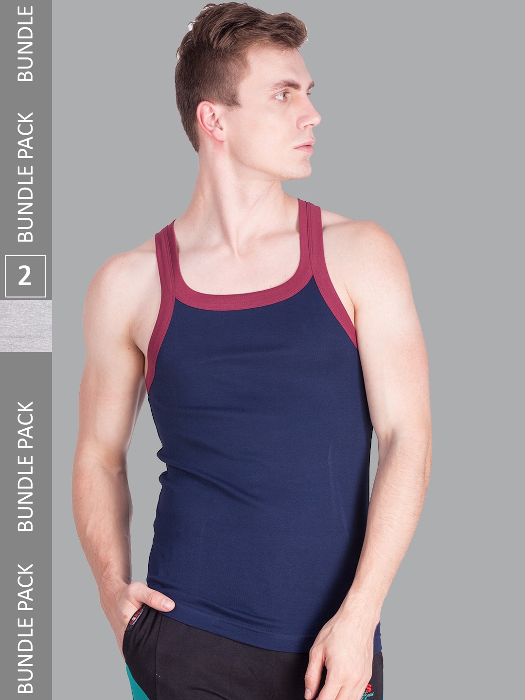 

Force NXT Men Pack Of 2 Assorted Cotton Gym Vests