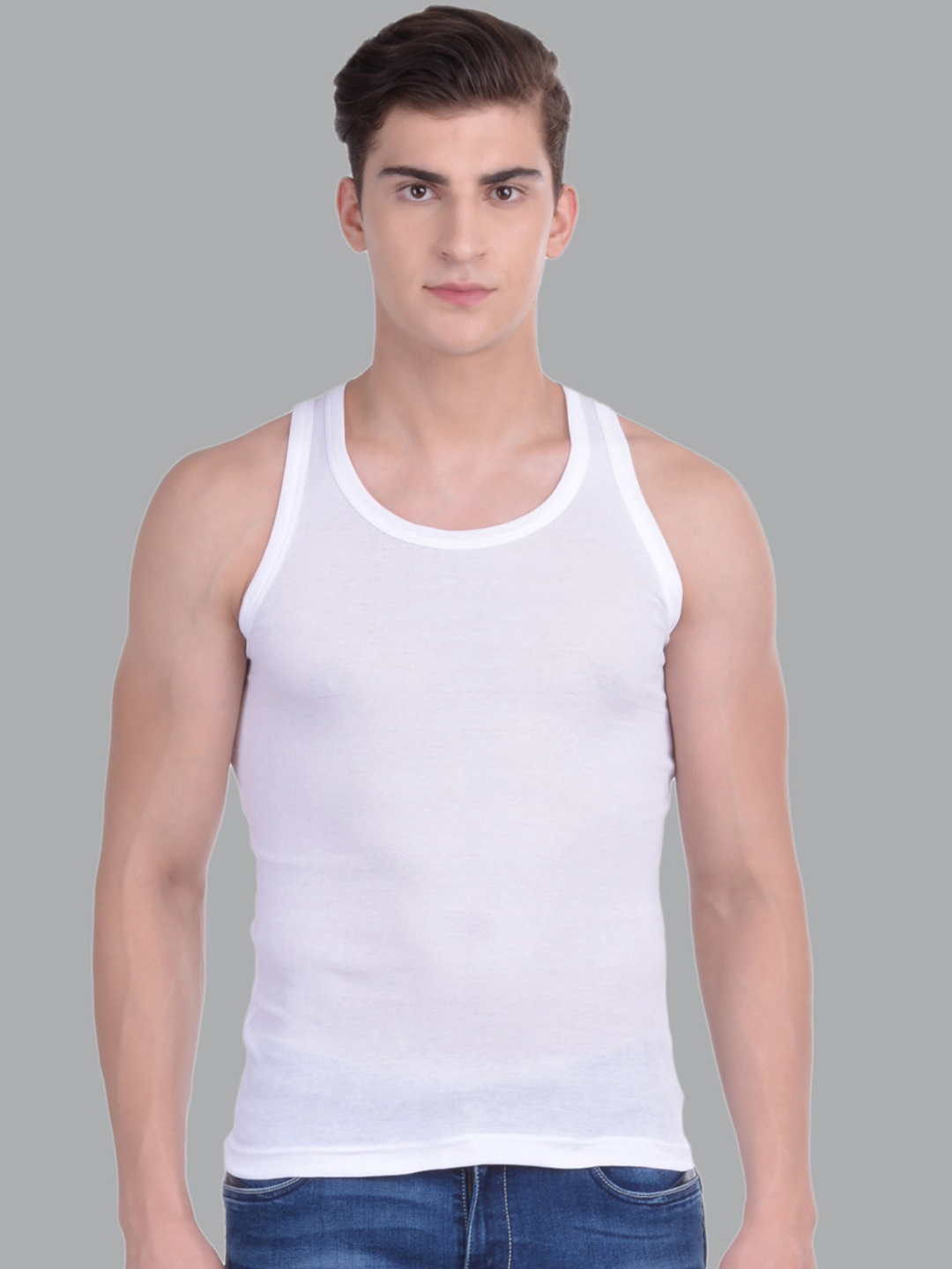 

Force NXT Men Pack Of 3 Cotton Innerwear Vests, White
