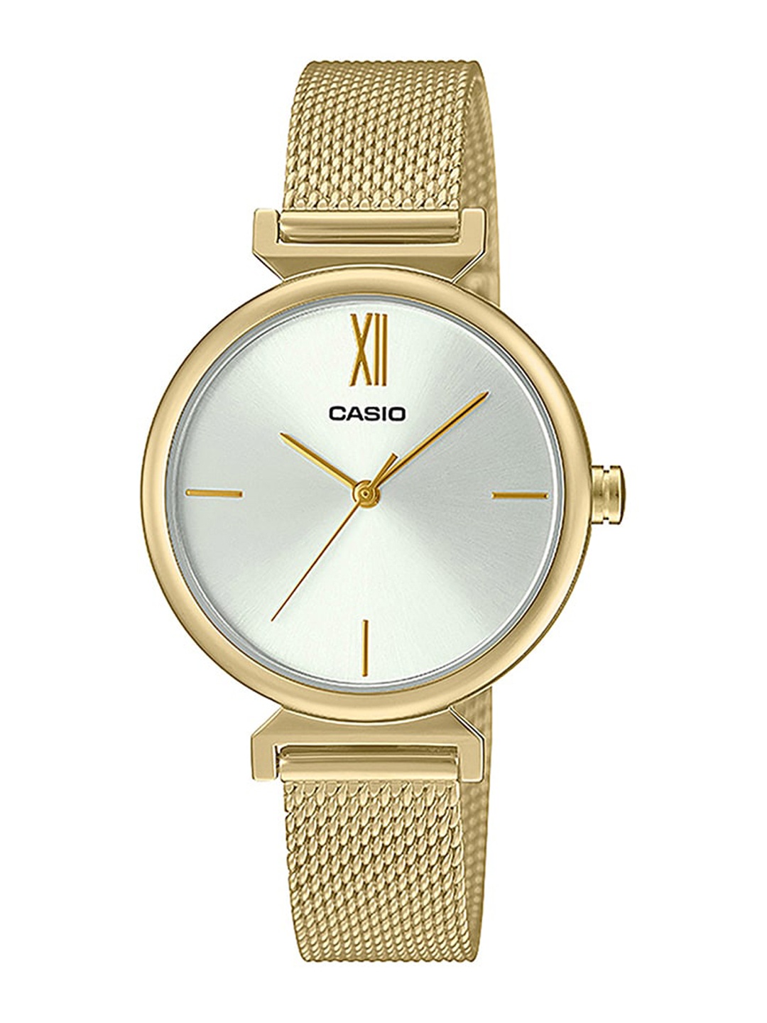 

CASIO Women Stainless Steel Cuff Straps Analogue Watch A2127, Gold