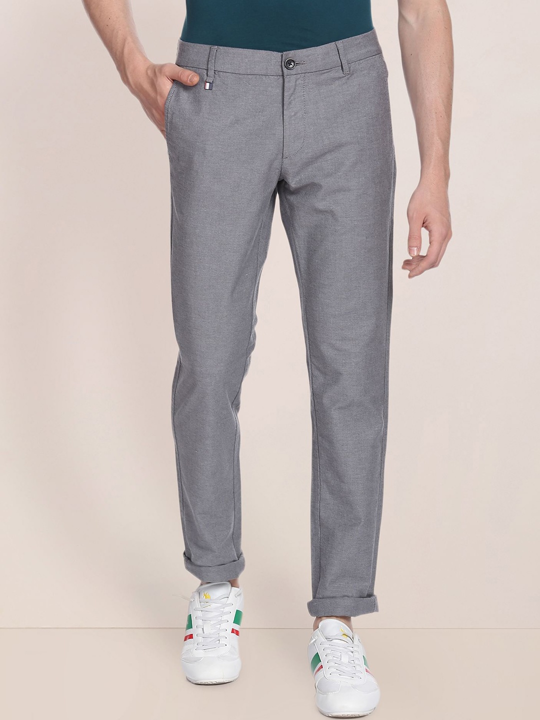 

U.S. Polo Assn. Men Slim Fit Chinos Trousers, Blue