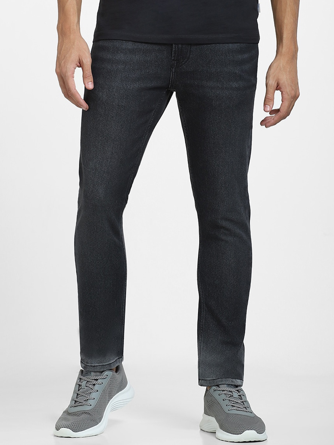 

Jack & Jones Men Skinny Fit Light Fade Jeans, Black