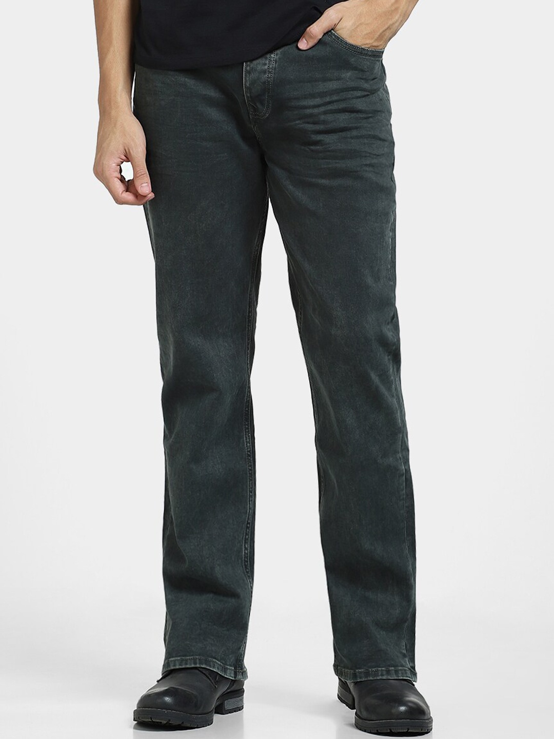 

Jack & Jones Men Low-Rise Light Fade Cotton Jeans, Grey