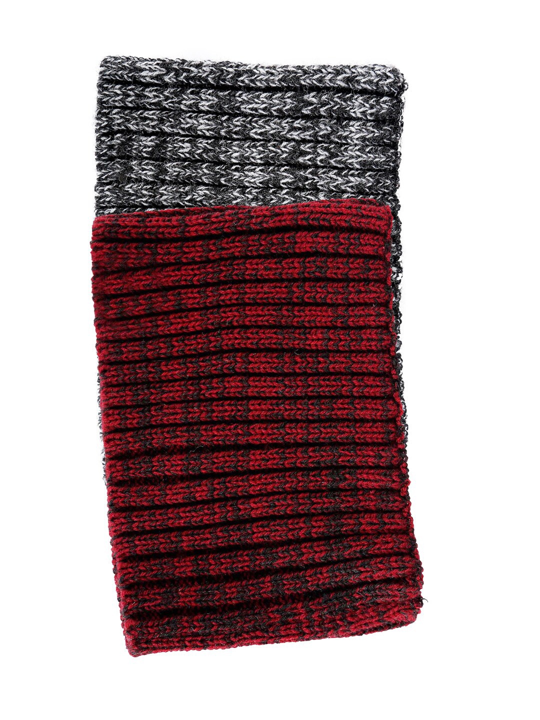 

Bharatasya Men Pack Of 2 Self Design Woolen Headband, Maroon