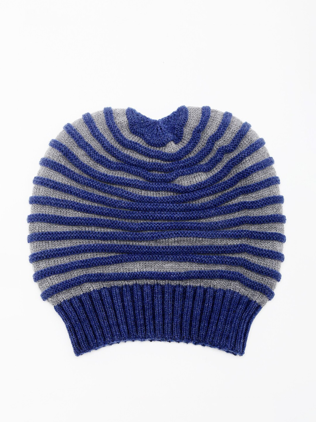 

Bharatasya Men Self Design Acrylic Winter Beanie, Blue