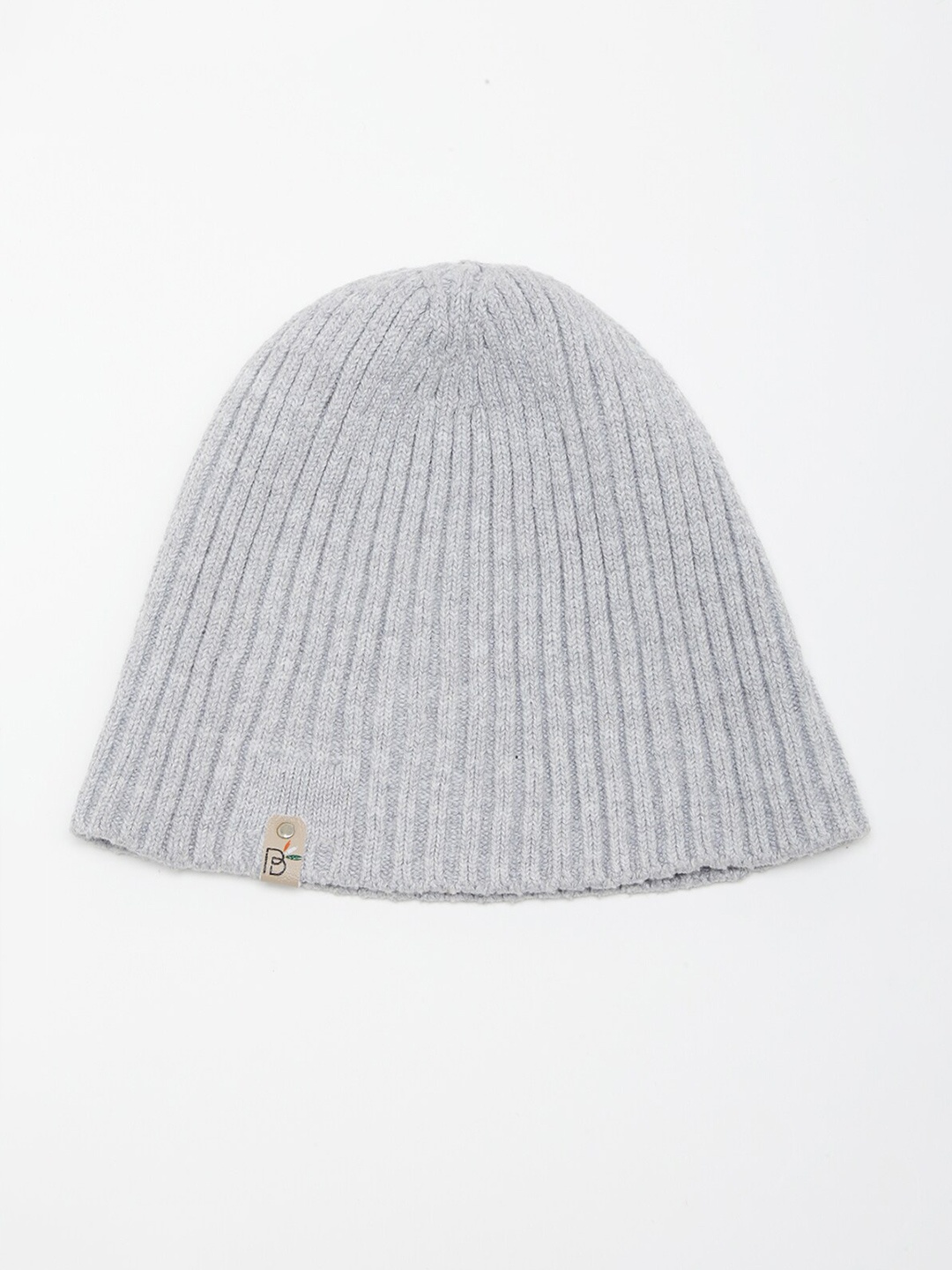 

Bharatasya Men Knitted Cotton Beanie, Grey