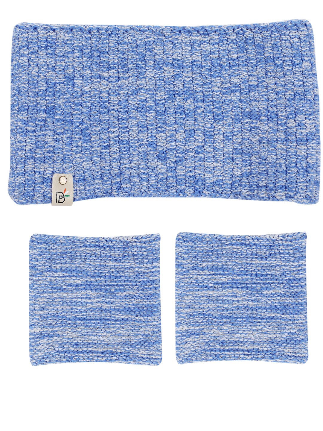 

Bharatasya Cotton Headband & Wrist Bands, Blue