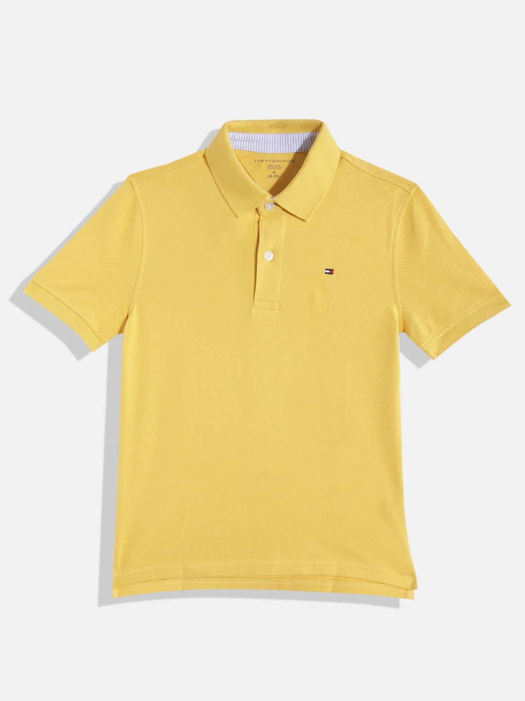 

Tommy Hilfiger Boys Pure Cotton Polo Collar T-shirt, Mustard