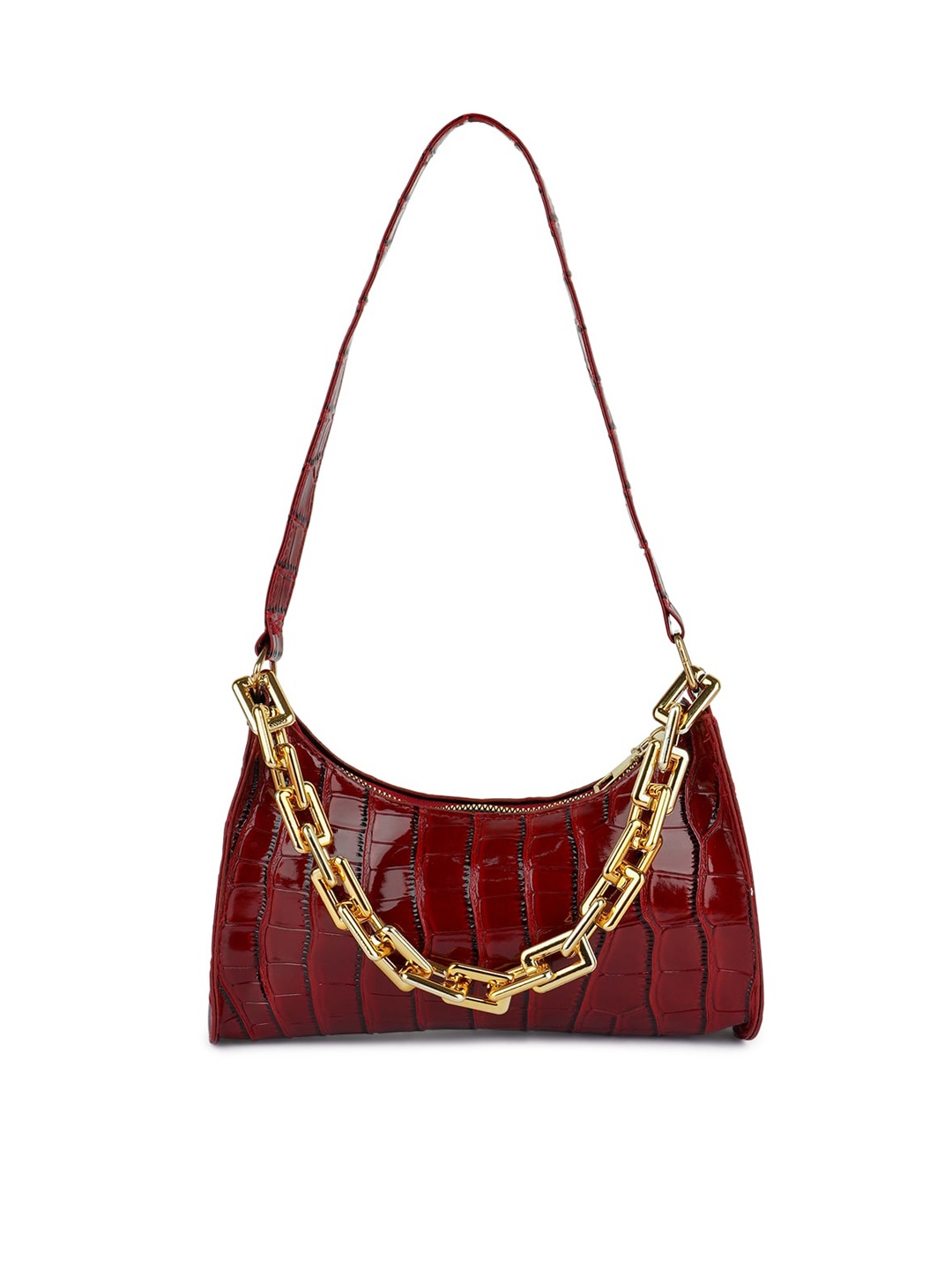 

London Rag Textured Structured Handheld Bag, Maroon