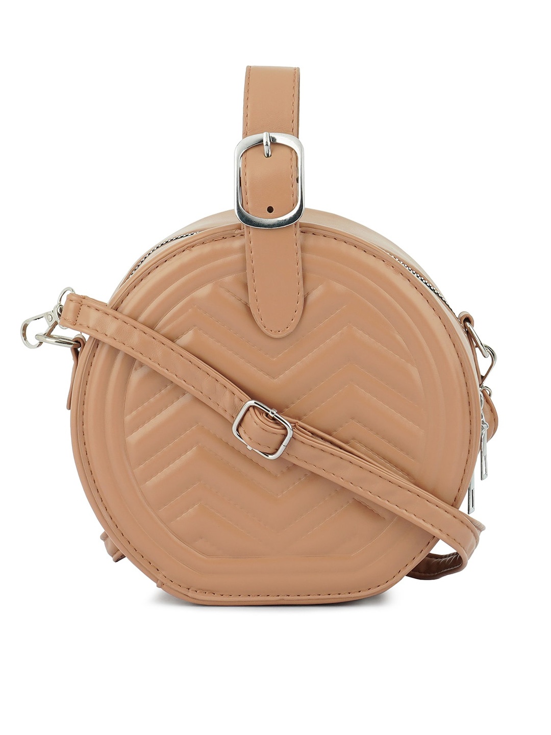 

London Rag Structured Sling Bag With Quilted, Tan