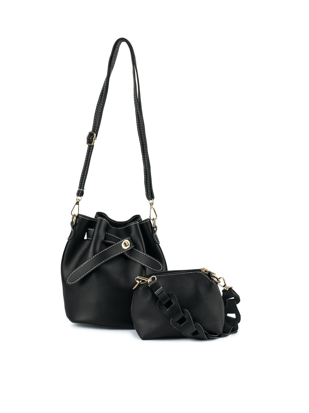 

London Rag Bucket Sling Bag With Pouch, Black
