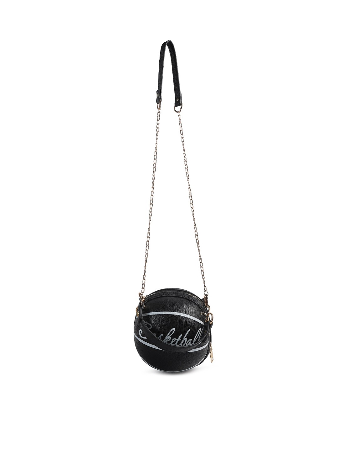 

London Rag Typography Printed Sling Bag, Black