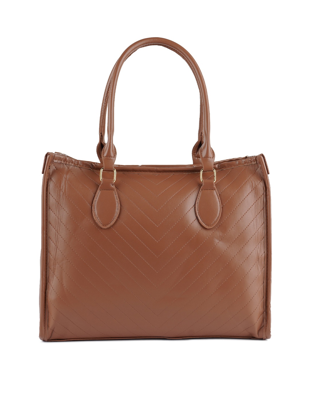 

London Rag PU Tote Bag With Quilted, Brown