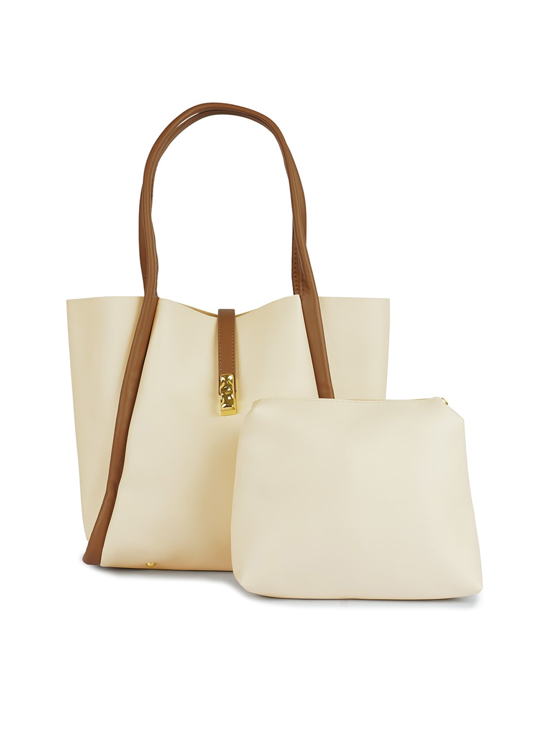 

London Rag Tote Bag With Pouch, Off white