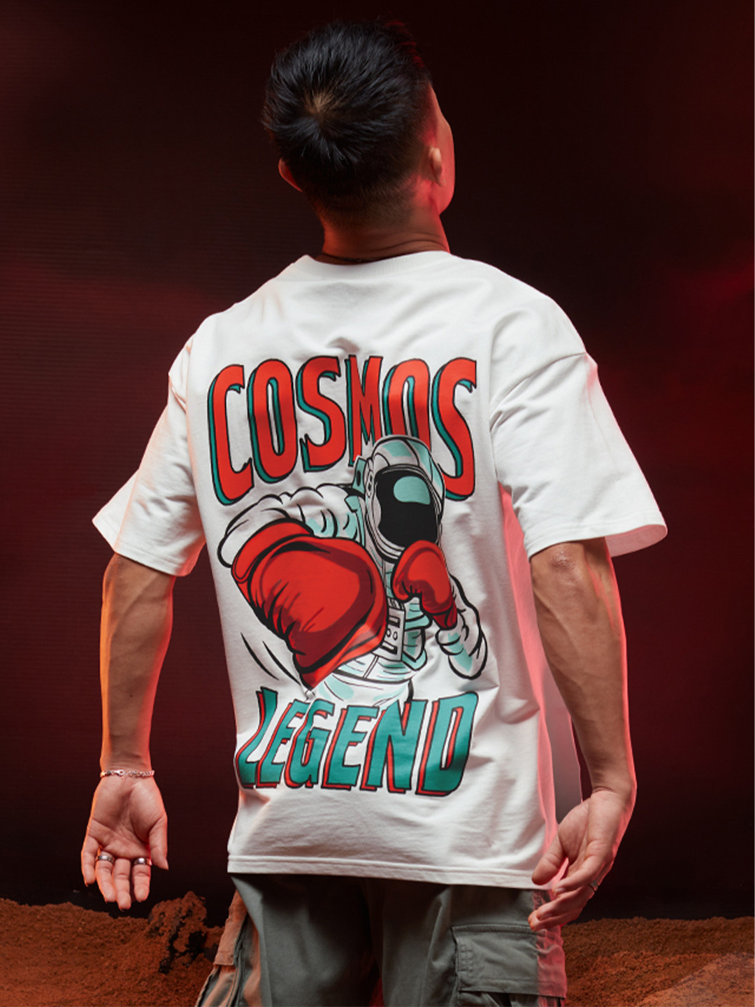 

The Souled Store Round Neck Pure Cotton Fit Oversized T-Shirt, White