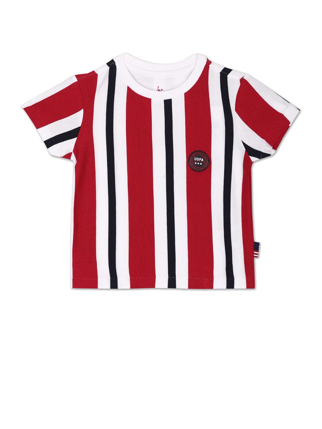 

U.S. Polo Assn. Kids Boys Striped Cotton T-shirt, Red