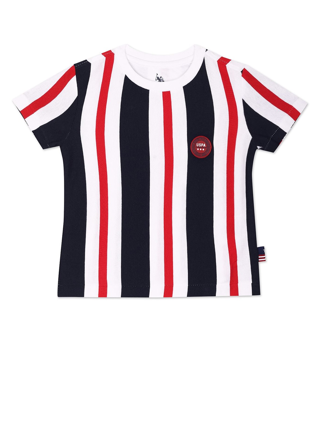 

U.S. Polo Assn. Kids Boys Striped Pure Cotton T-shirt, Blue