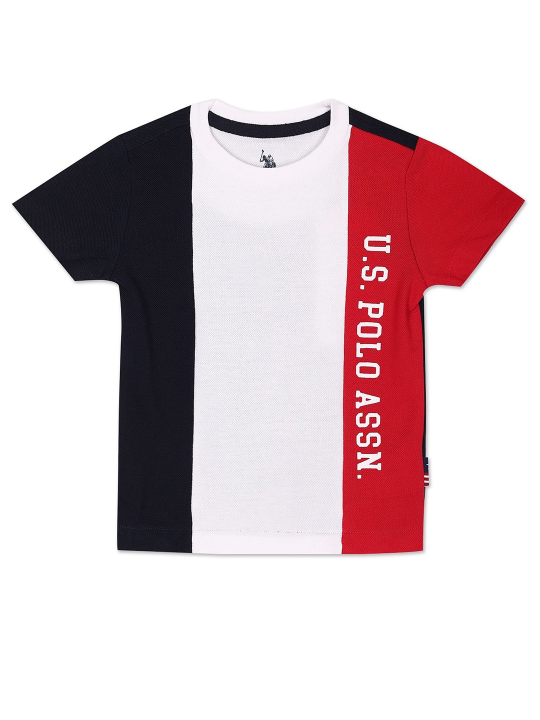 

U.S. Polo Assn. Kids Boys Colourblocked Cotton T-Shirt, White