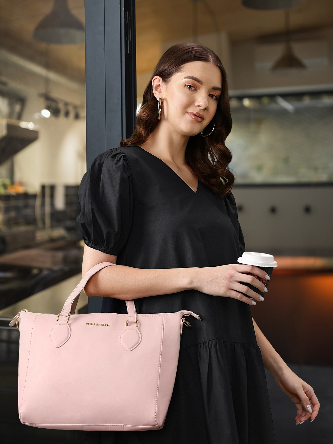 

Van Heusen Structured Handheld Bag, Pink