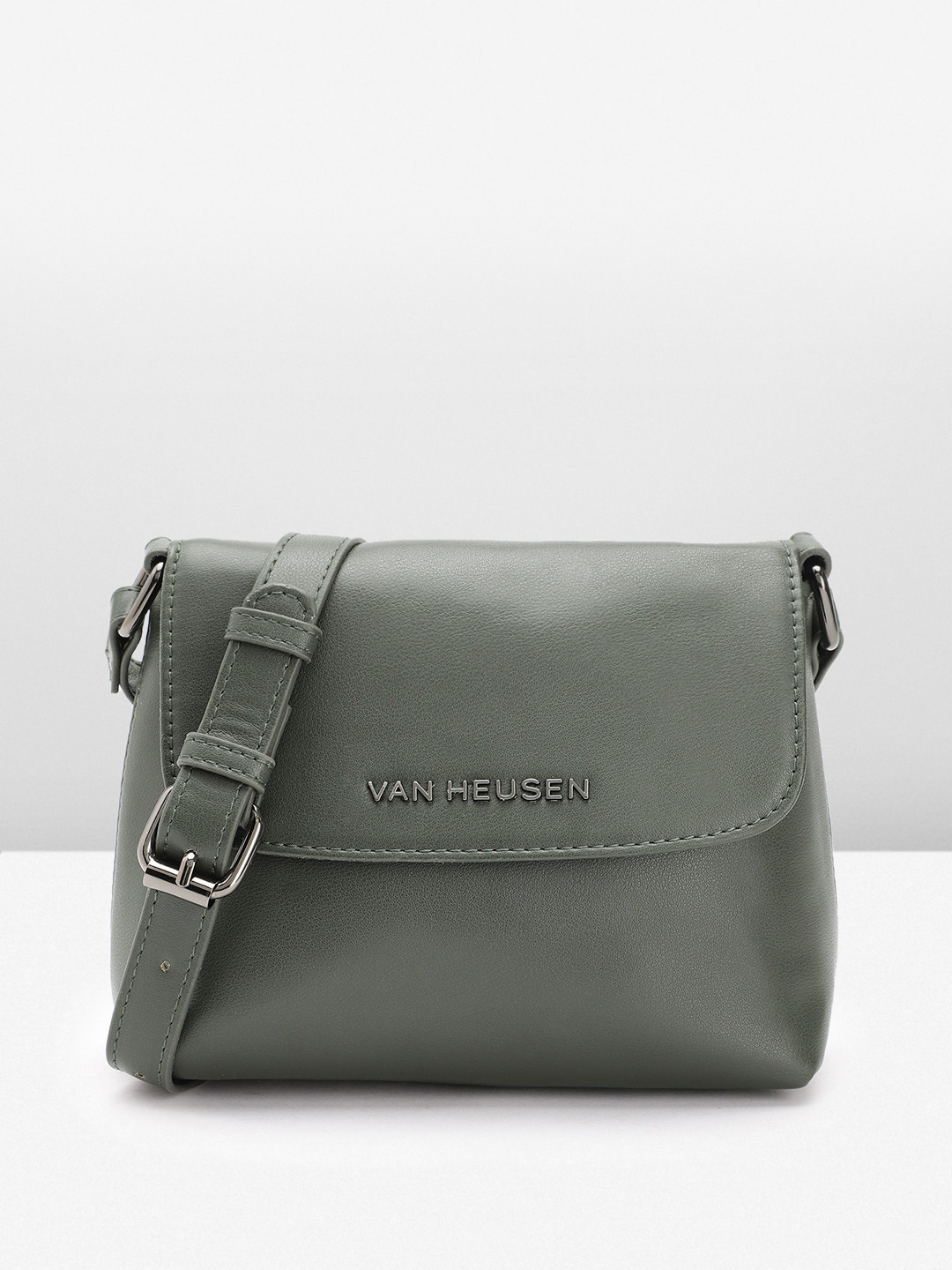 

Van Heusen Women Solid Sling Bag, Olive