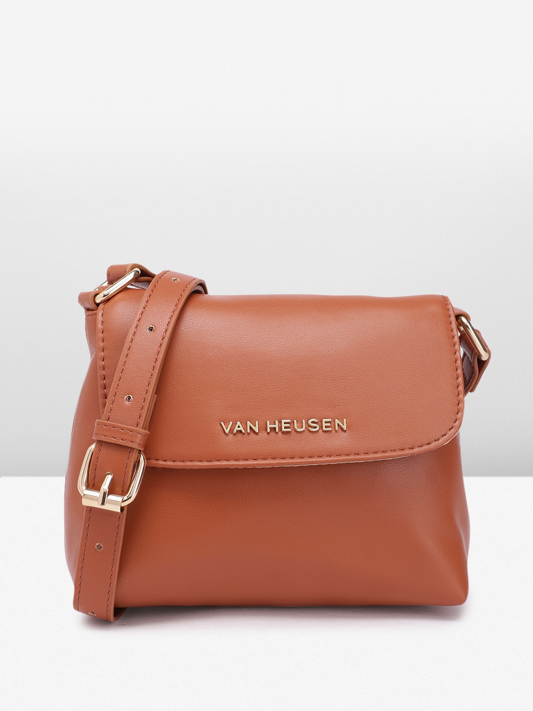 

Van Heusen Women Solid Sling Bag, Tan