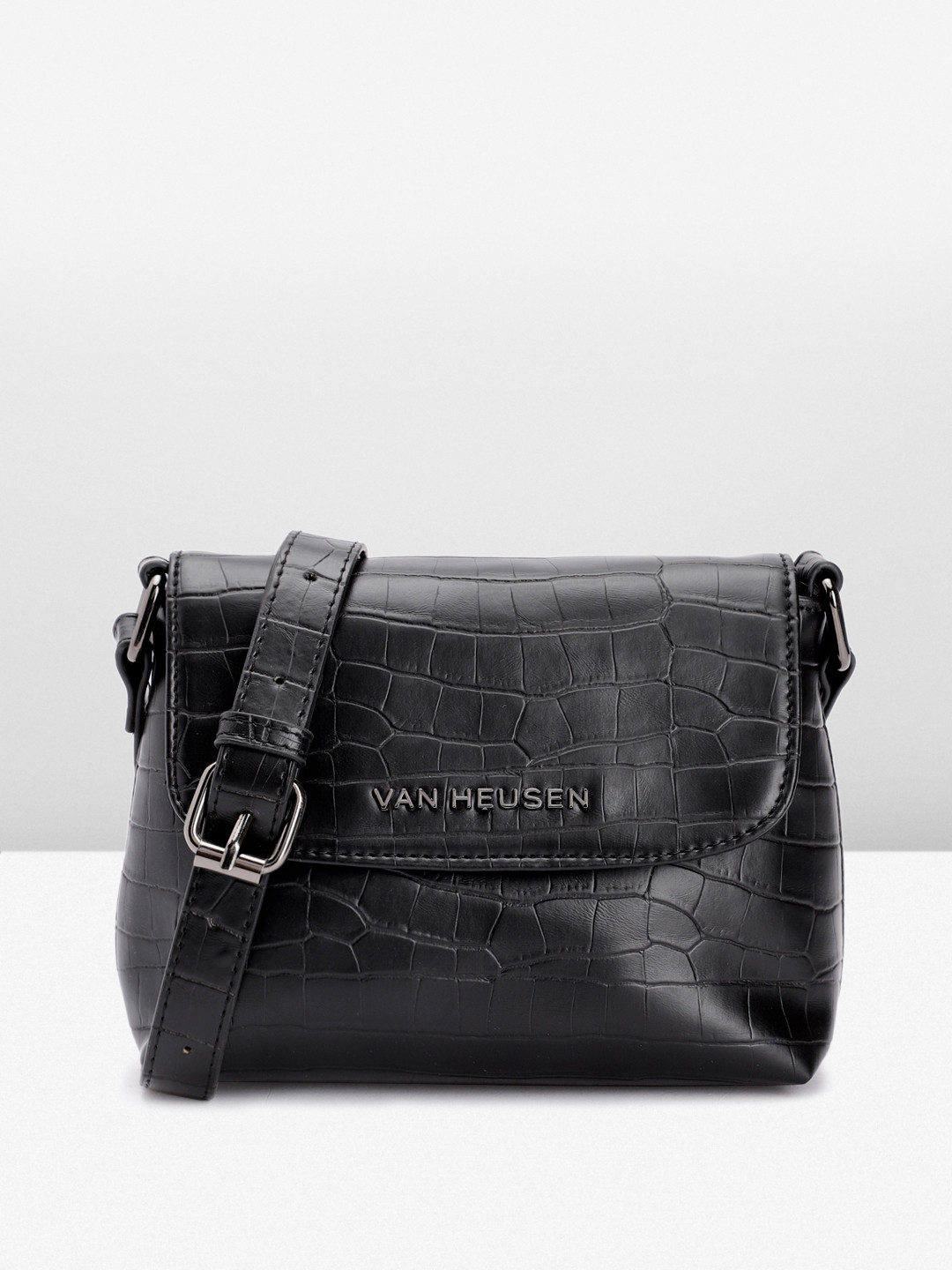 

Van Heusen Textured Sling Bag, Black