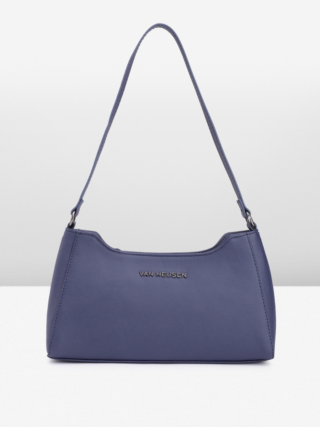 

Van Heusen Structured Baguette Bag, Navy blue