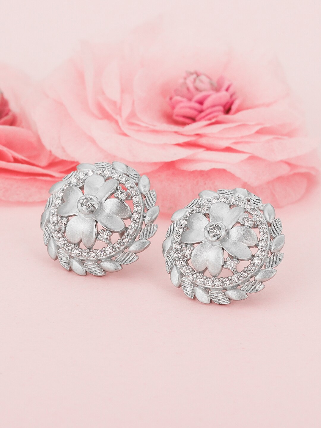 

GIVA 925 Sterling Silver Rhodium Plated Contemporary Cubic Zirconia Earrings, White
