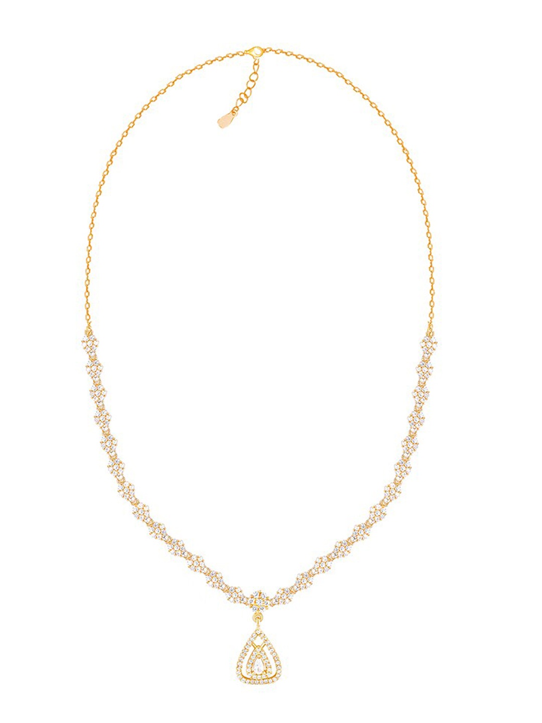 

GIVA 925 Sterling Silver & Gold-Plated Cubic Zirconia Pendant and Earrings, White