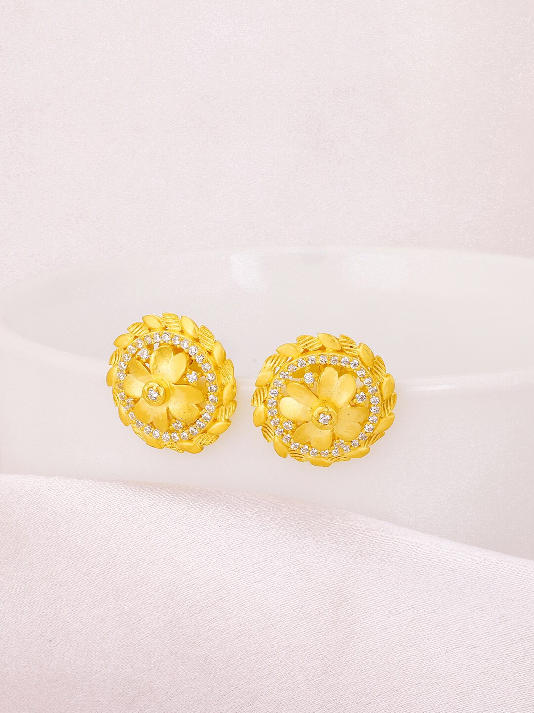 

GIVA Gold-Plated Sterling Silver Contemporary Stud Earrings