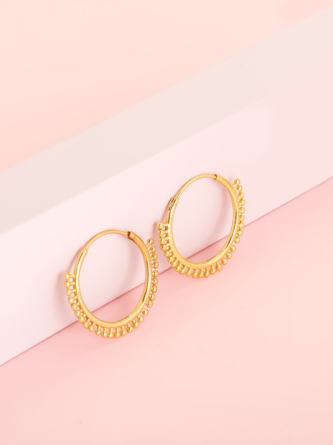 

GIVA 925 Sterling Gold-Plated Circular Hoop Earrings