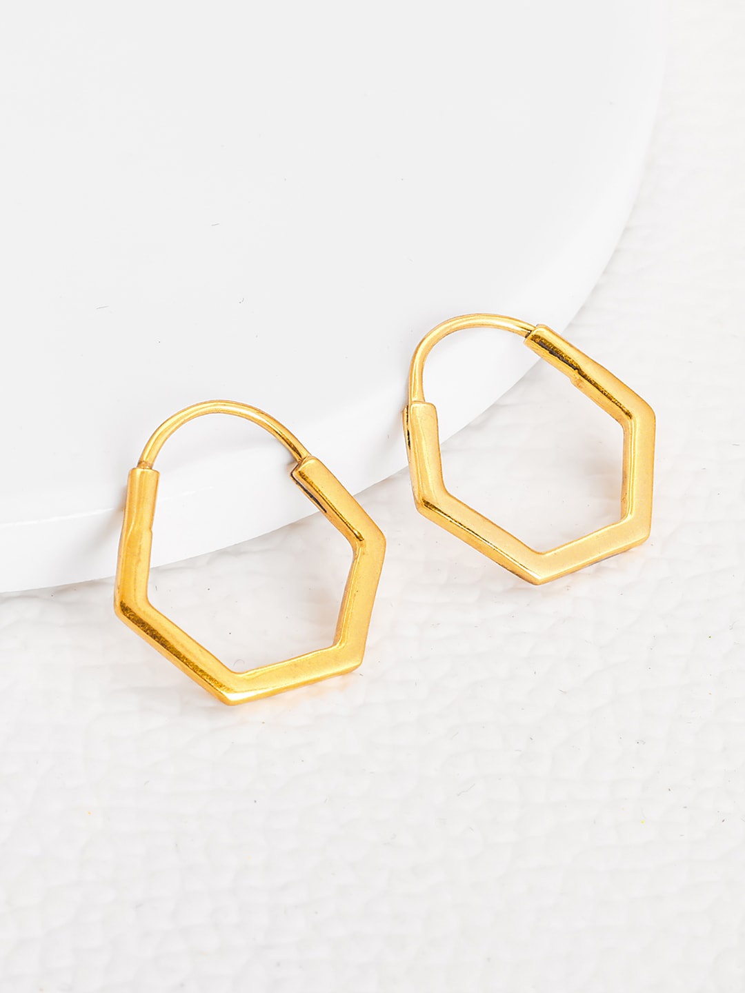 

GIVA 9.25 Sterling Silver Gold-Plated Contemporary Hoop Earrings
