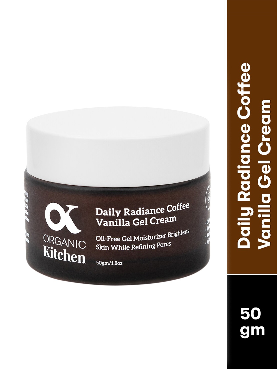 

Organic Kitchen Daily Radiance Coffee Vanilla Gel Cream with Niacinamide - 50 g, Brown