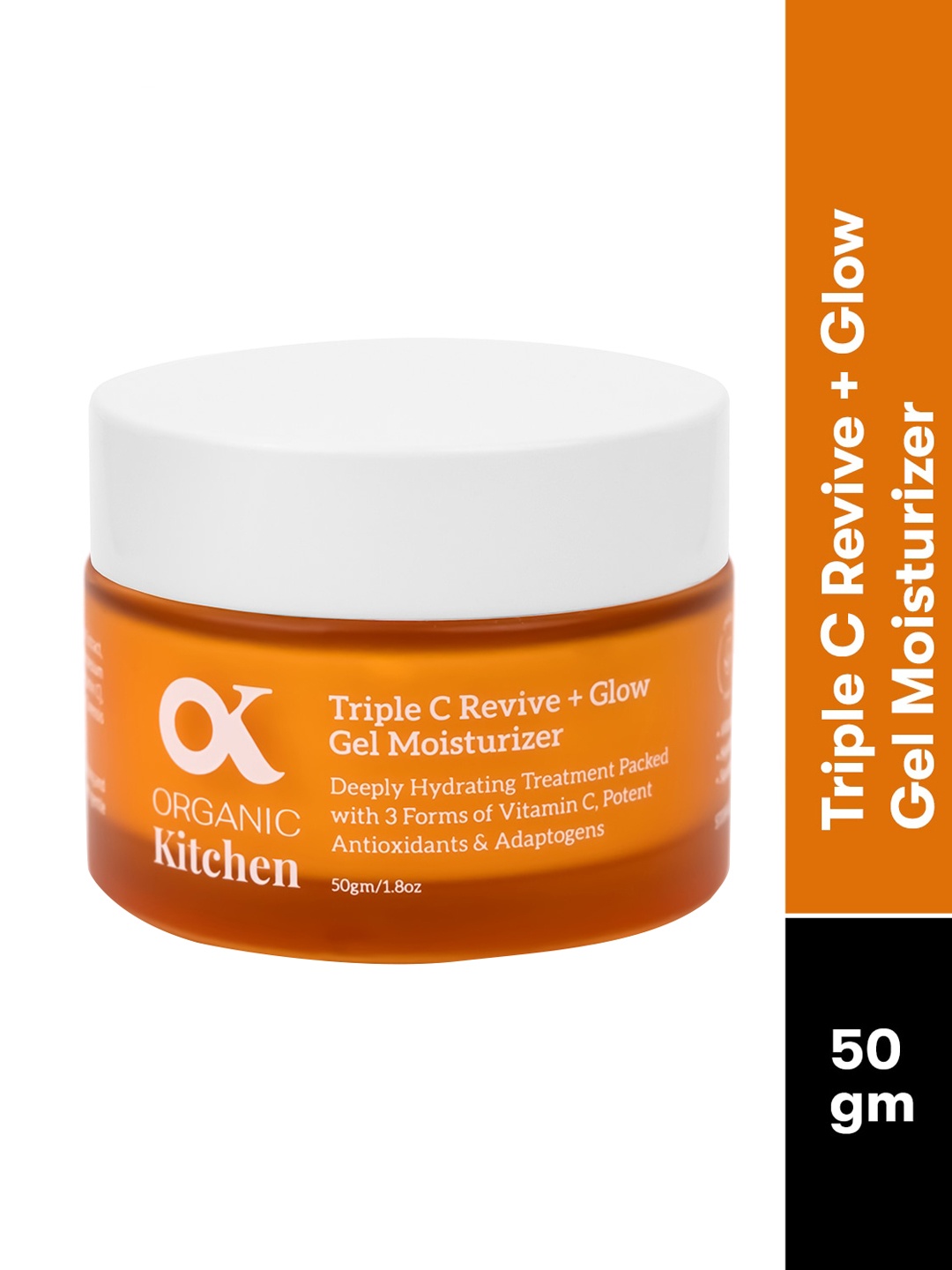 

Organic Kitchen Triple C Revive + Glow Gel Moisturizer with Squalene & Hyaluronic - 50 g, Orange