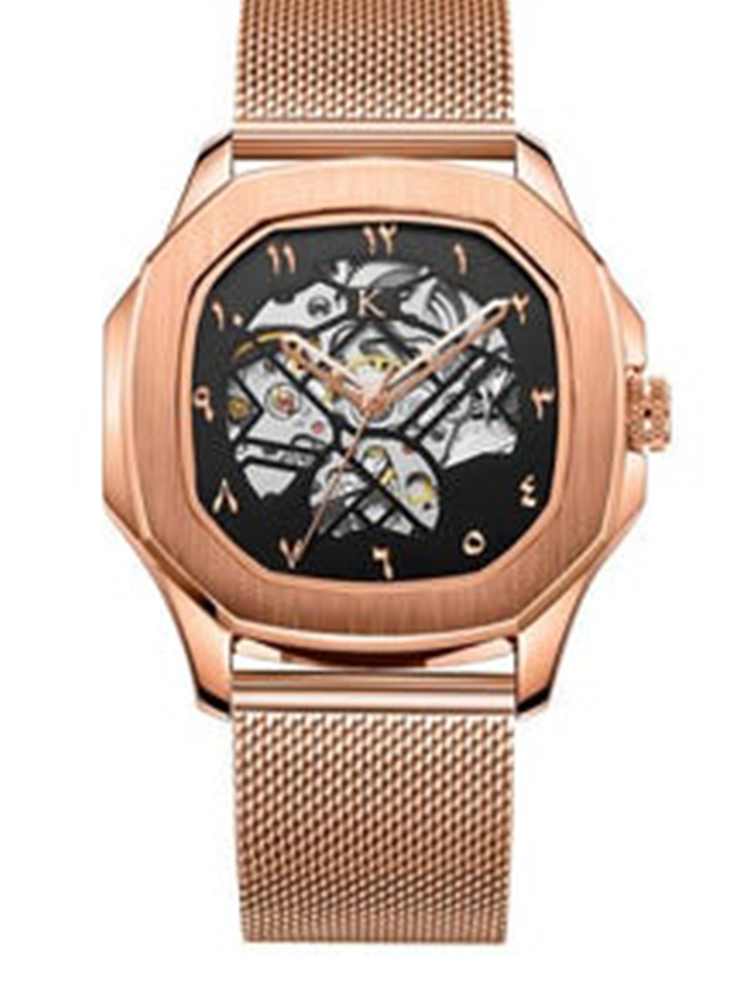 

KREDO Stainless Steel Foldover Watch Straps, Rose gold