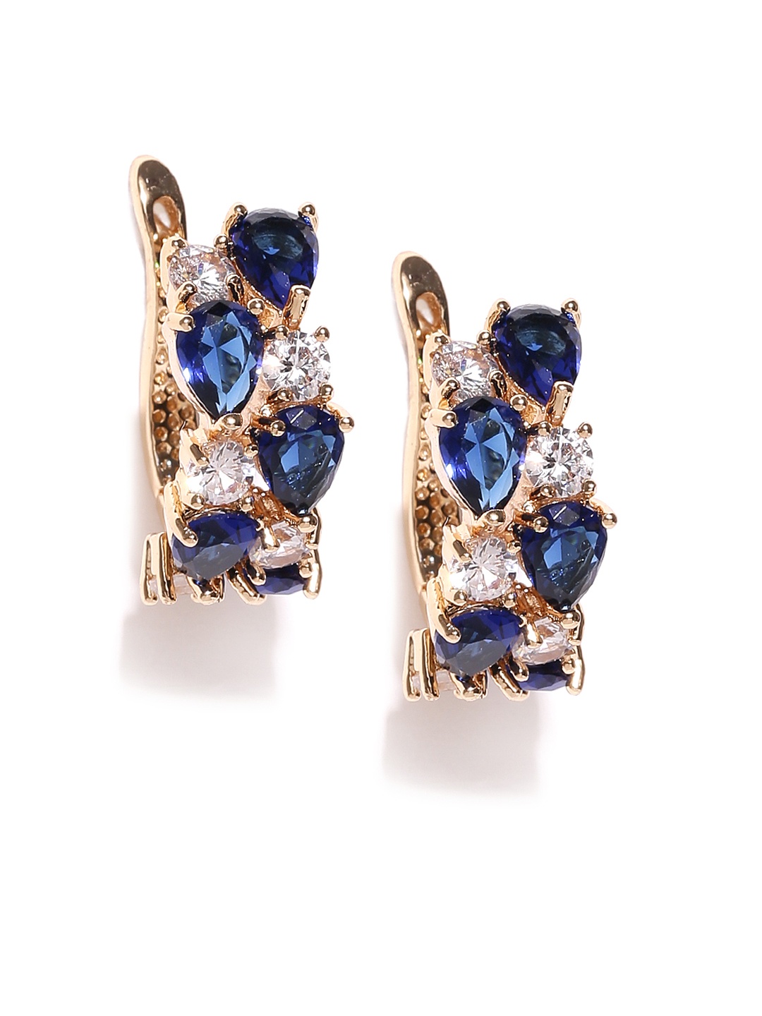 

Jewels Galaxy Navy Gold-Plated Handcrafted Ear Cuff, Navy blue