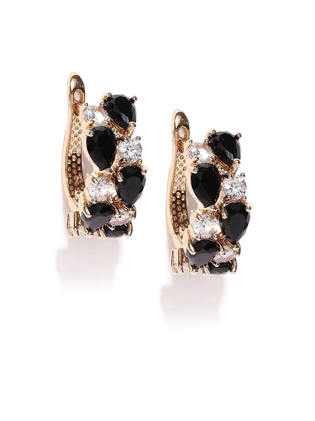 

Jewels Galaxy Black Gold-Plated Handcrafted Ear Cuff