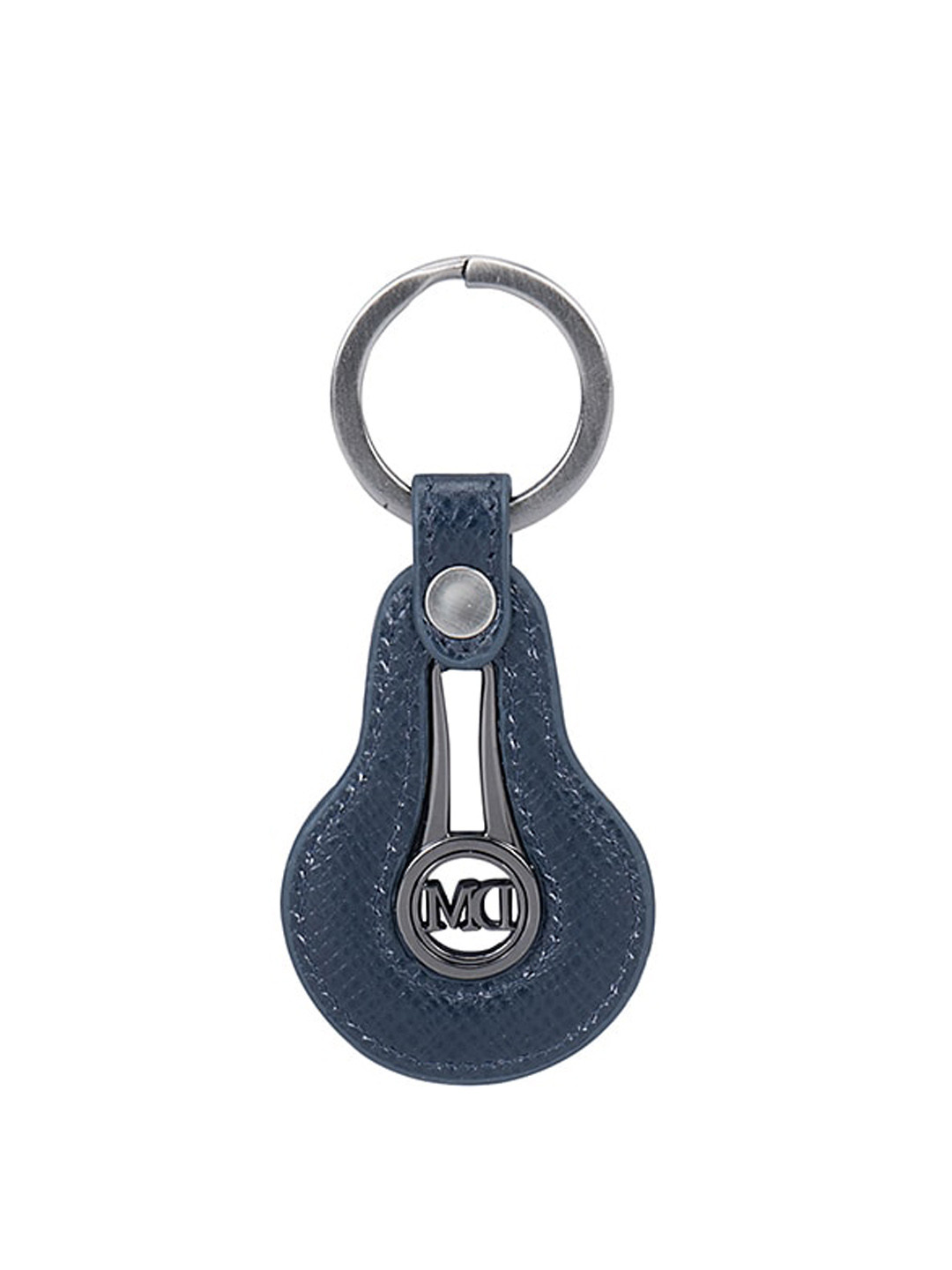 

Da Milano Textured Genuine Leather Key Chain, Navy blue