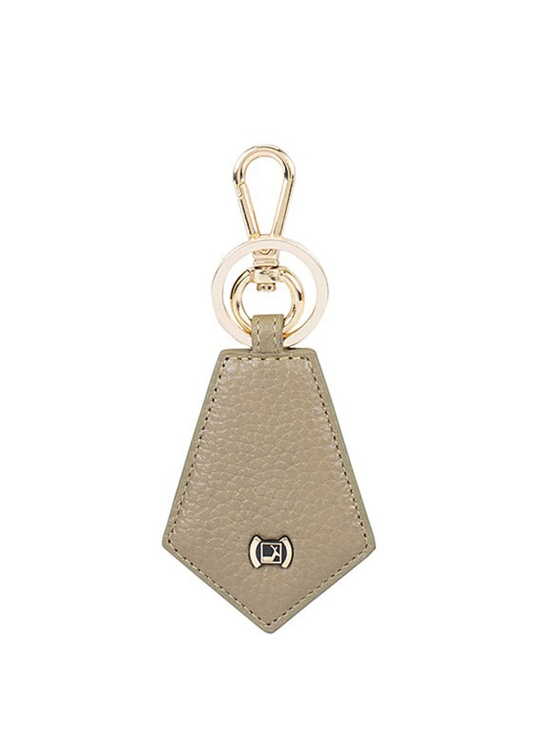 

Da Milano Textured Leather Key chain, Green