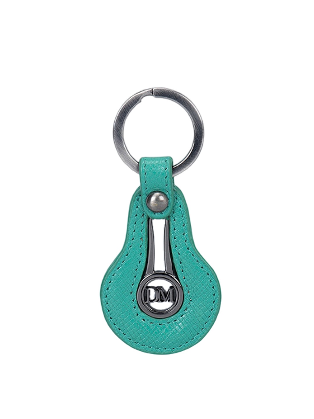 

Da Milano Self-Designed Leather & Metal Key Chain, Green