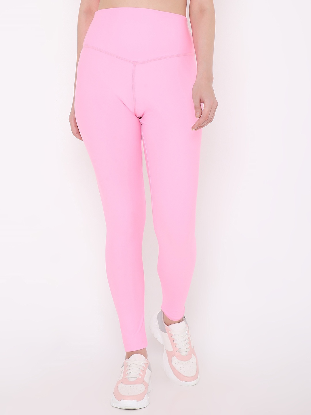 

Berrys Intimatess Women Ankle Length Training & Gym Sports Tights, Pink