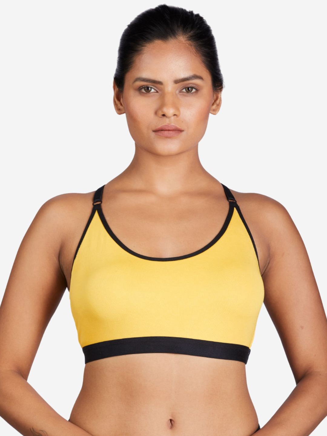 

Berrys Intimatess Removable Padding Anti Microbial Workout Sports Bra BI-KO-04080SB, Yellow