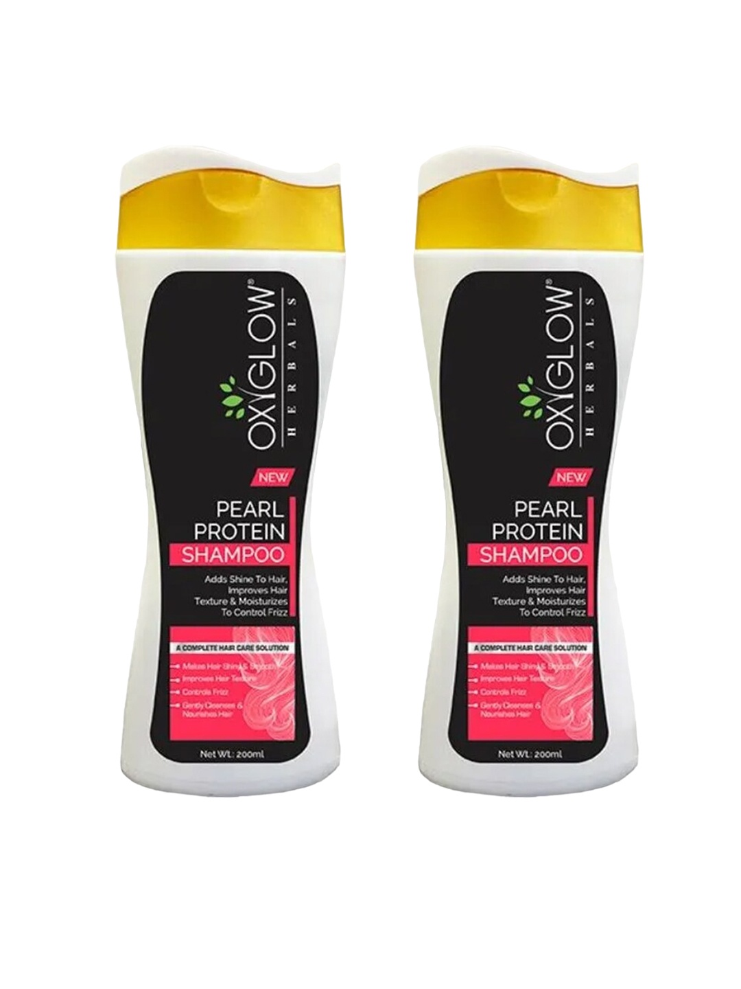 

Oxyglow Herbals Set Of 2 Pearl Protein Shampoo - 200 ml Each, White