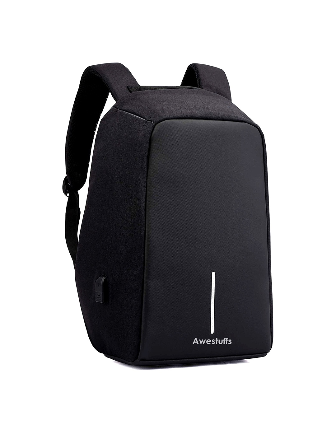 

Awestuffs Anti Theft Water Resistant Reflective Strip Medium Back Pack, Black