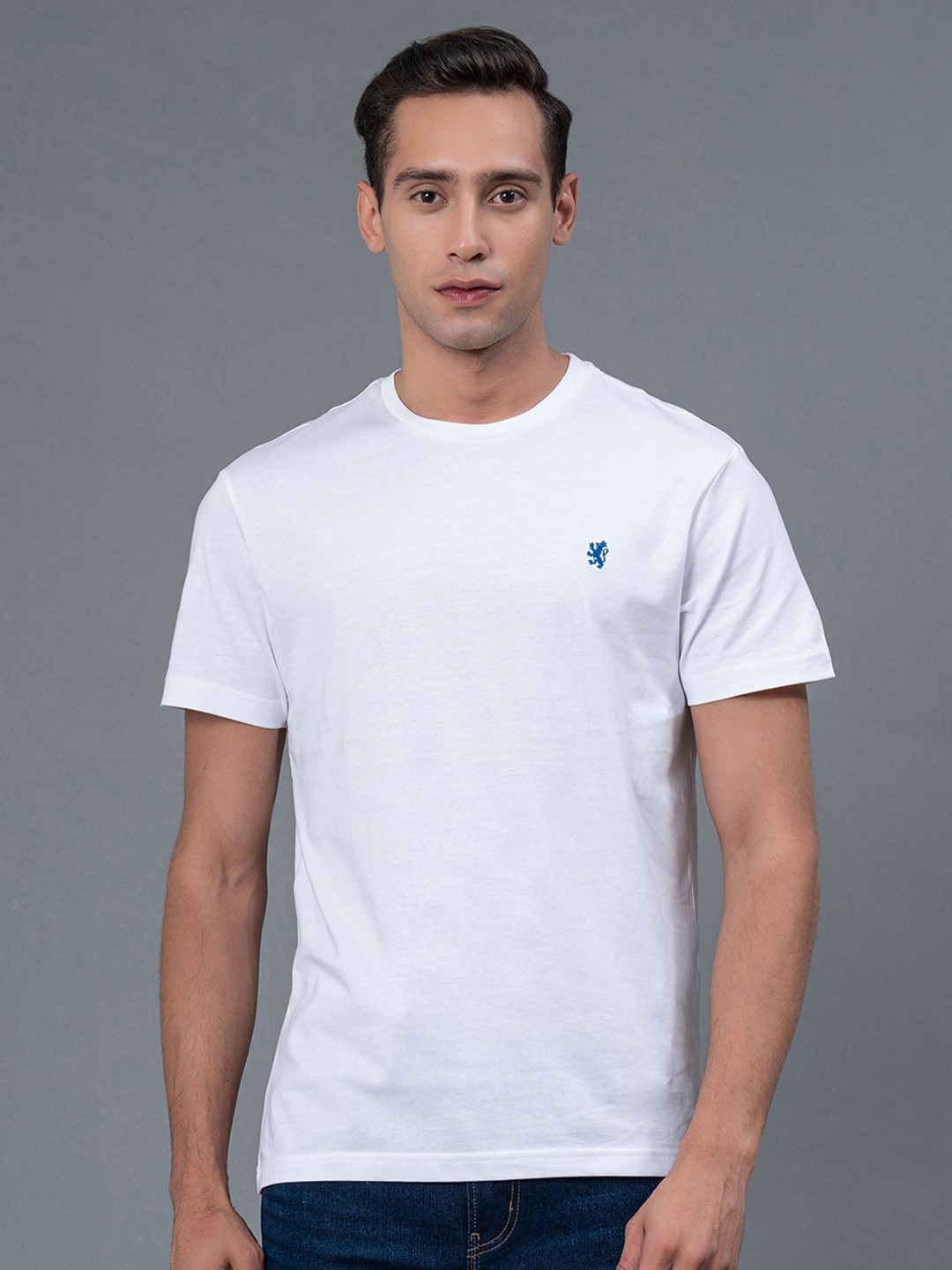 

Red Tape Round Neck Pure Cotton T-shirt, White